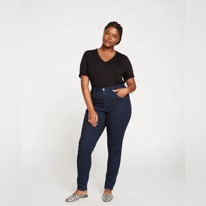 Universal Standard High Rise Skinny Seine 32 in in Dark Indigo, Size 14